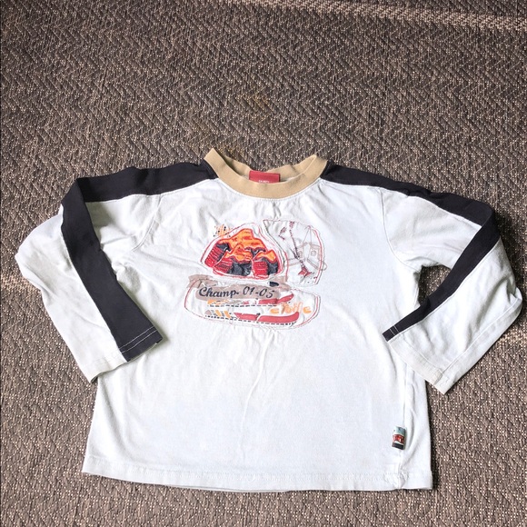 Etoile Other - Boys' Champs Graphic Long Sleeve Tee in White with Black Sleeves